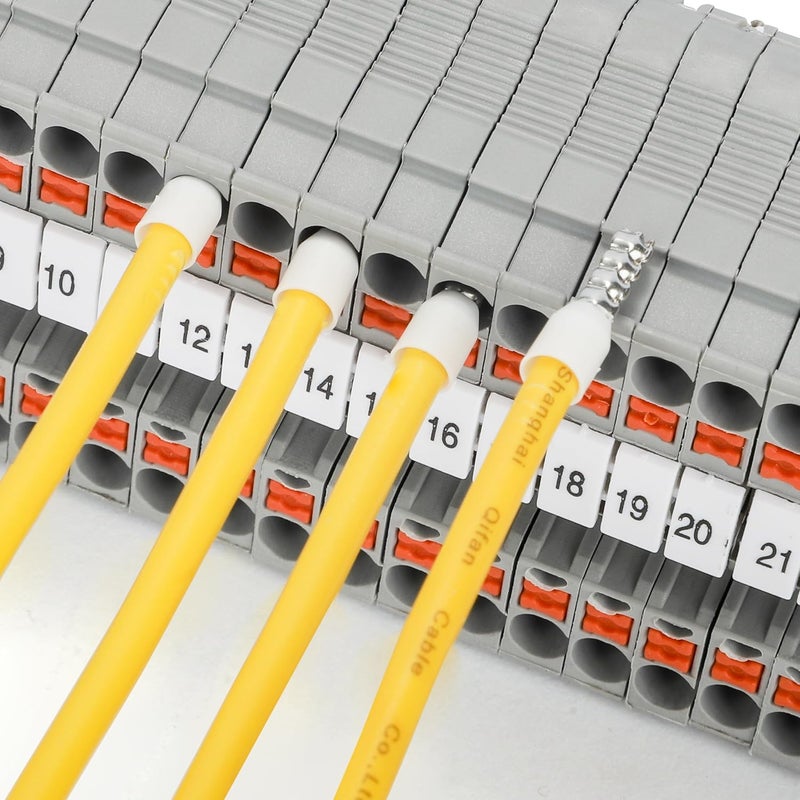 HK-S 1000PCS Wire Ferrule Connectors - AWG 20-0.75mm² Copper Barrel Pin Cord Ends Insulated Ferrules Terminals - E7508 Red - Image 5